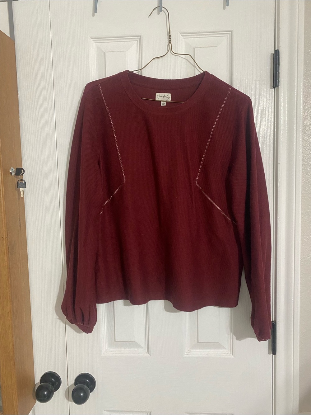 Wonderly Maroon Crewneck Sweater